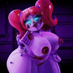 3d 3d_(artwork) animatronic baby_(fnafsl) big_breasts bugafterdark chubby circus_baby circus_baby_(cosmic_trance) circus_baby_(fnaf) cosmic_trance curvy female female_only five_nights_at_freddy's five_nights_at_freddy's:_sister_location fnaf glowing_eyes huge_ass huge_butt red_glans red_lips red_nipples robot robot_breasts robot_girl thick thick_ass thick_thighs