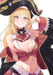 big_breasts blonde_female blonde_hair cosplay hololive hololive_fantasy hololive_japan houshou_marine houshou_marine_(cosplay) kitagawa_marin midriff pirate_costume pun red_eyes sono_bisque_doll_wa_koi_wo_suru virtual_youtuber