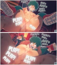 ahe_gao deku femboy gay green_hair izuku_midoriya male_only my_hero_academia nude rotten_bastard tagme yaoi