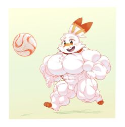 abs biceps crimsonrabbit furry gay generation_8_pokemon male male_focus male_only muscle muscles muscular muscular_arms muscular_ass muscular_back muscular_legs muscular_male muscular_thighs nipples pecs pokémon_(species) pokemon scorbunny shortstack solo solo_male veins veiny_penis