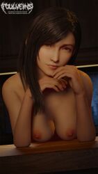 1girls 3d areola breasts erect_nipples female final_fantasy final_fantasy_vii foulveins human human_female human_only koei long_hair medium_breasts nipples nude solo_female solo_focus square_enix tifa_lockhart twitter video_game video_game_character video_games