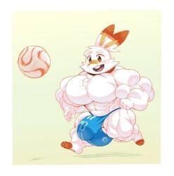 abs biceps crimsonrabbit furry gay hyper hyper_balls hyper_bulge hyper_genitalia hyper_penis hyper_testicles male male_focus male_only muscle muscles muscular muscular_arms muscular_ass muscular_back muscular_legs muscular_male muscular_thighs nipples pecs pokemon scorbunny shortstack solo solo_male veins veiny_penis