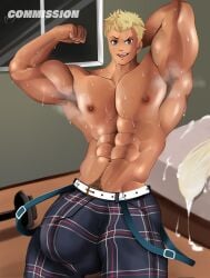 abs armpits biceps bulge gay huge_bulge hyper_bulge male male_focus male_only min9 muscle muscles muscular muscular_arms muscular_ass muscular_back muscular_legs muscular_male muscular_thighs nipples pecs persona persona_5 ryuji_sakamoto veins