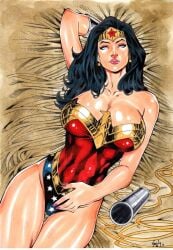 1girls 2018 big_breasts black_hair blue_eyes curvaceous curvy_body curvy_female curvy_figure dc dc_comics diana_prince earrings ed_benes_studio female female_only fully_clothed leotard long_hair looking_at_viewer red_lipstick signature solo solo_female tagme vagner_fernandes voluptuous voluptuous_female wonder_woman wonder_woman_(series)