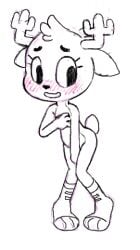 anthro blush covering_breasts covering_crotch covering_self deer embarrassed embarrassed_nude_female furry hands_over_breasts penny_fitzgerald penny_fitzgerald_(before_canon_real_form) questionable the_amazing_world_of_gumball