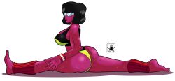 estella_comics garnet_(steven_universe) leg_split mannyestella mrestella steven_universe steven_universe_future stretching sunglasses sweat sweating sweaty workout_clothes