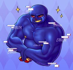 1boy 2d artist_request bara error_sans_(fan_character) male male_only muscles muscular muscular_male sans solo tagme undertale undertale_(series) undertale_au