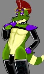 2022 alligator alligatorid anthro anthro_only armwear artist_request bracelet bulge claws collar crocodile crocodilian crocodylid detailed_bulge digital_drawing_(artwork) fangs femboy fingerless_gloves five_nights_at_freddy's five_nights_at_freddy's:_security_breach flaccid gay glasses_on_head gloves green_body green_skin hair half-closed_eyes humanoid_genitalia humanoid_penis latex latex_armwear latex_clothing latex_legwear latex_stockings latex_thighhighs legwear looking_at_viewer male_focus male_only male_stripper montgomery_gator_(fnaf) partially_clothed penis_outline red_eyes red_hair reptile seductive sharp_teeth shoulder_pads smile solo solo_anthro solo_focus solo_male spiked_bracelet spiked_collar star_glasses stripped stripper sunglasses sunglasses_on_head tagme_(artist) tail teeth thick_thighs two_tone_body two_tone_skin two_tone_tail