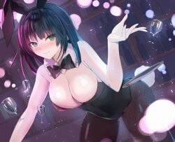 1girls ass bangs bar bent_over big_ass big_breasts big_butt blush bob_cut bow breast_squeeze breast_squish breasts bunny_costume bunny_ears bunny_girl bunny_tail bunnysuit busty cleavage clothed clothing cup curvaceous curvy curvy_body curvy_female curvy_figure dark_green_hair dedeko esper eye_contact eyelashes fat_ass female female_focus female_only fringe fubuki_(one-punch_man) green_eyes green_hair hand_up heroine highres hips hourglass_figure large_breasts legs levitation light-skinned_female light_skin lips lipstick looking_at_viewer medium_hair one-punch_man psychic round_ass shiny_skin short_hair skin_tight slim slim_waist smile smiling smiling_at_viewer smirk solo solo_female solo_focus sparkles telekinesis thick thick_legs thick_thighs thighs thin_waist tight_clothing voluptuous waist wide_hips