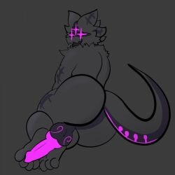 anthro ass ass_cheeks cock dick feet feet_on_penis furry kaiju_paradise male_only nightcrawler_(kaiju_paradise) penis purple_fur roblox roblox_game tagme