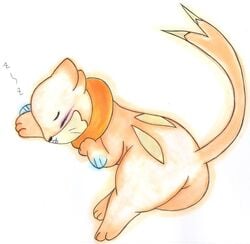 blush buizel furry pokemon sleeping solo yuki