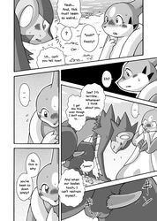 comic floatzel luxray mikazuki_karasu penis pokemon pokemon_(species) river rocks