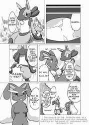 comic doujin female kurohane_karasu lopunny lucario male pokemon pokemon_(species) straight