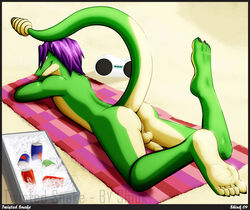 104.5 1boy anthro ass beach commission dragon hair hindpaw ice kfog male male_only nude on_belly_feet_up_pose penis presenting radio raised_tail reptile scalie seaside shiny_testicles shiuk snake solo tail testicles towel twistedsnake uncensored world_class_rock