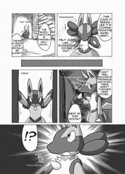 comic doujin female kurohane_karasu lopunny lucario male pokemon pokemon_(species) straight