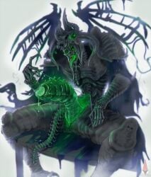 1boy demon_cock killveous large_penis monster_cock nagash non-human non-human_only penis pinup ribbed_penis solo throne undead unusual_penis warhammer_(franchise) warhammer_age_of_sigmar warhammer_fantasy