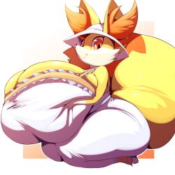 1:1 2022 anthro anthrofied big_breasts breasts breasts_bigger_than_head bubble_butt clothed clothing dress female fennekin fur furry furry_only generation_6_pokemon hi_res huge_breasts hyper hyper_breasts large_breasts niki_(dofunut) nintendo pokemon pokemon_(species) solo solo_focus tail thick_thighs trinity-fate62 video_games