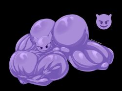 2d ass ass_cheeks bald big_ass big_breasts breast_hug breast_squeeze breasts chocovenus_(body_type) devil_emoji emoji_(race) horns huge_ass huge_breasts hyper hyper_ass hyper_breasts hyper_hourglass imp large_ass large_breasts nude purple-skinned_female purple_body purple_skin smile tasteofchoklit thick_thighs