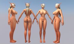 1girls andariel_nightwood_(valkyrien) blizzard_entertainment blonde_hair blood_elf green_eyes huge_ass huge_breasts light-skinned_female light_skin original_character solo tattoo tramp_stamp valkyrien warcraft world_of_warcraft