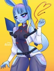 athletic_female big_breasts breasts buutymon cd_projekt_red crossover cyberpunk:_edgerunners cyberpunk_2077 eeveelution glaceon lucyna_kushinada monowire netflix pokémon_(species) pokemon studio_trigger tagme