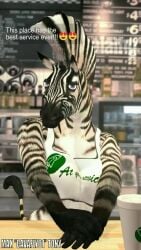 3d animated anthro blue_eyes breasts busty caption cavafly01 exhibitionism female feral flashing flashing_breasts fur furry lowres mp4 public public_nudity solo sound video watermark zahira zebra zebra_girl zebra_stripes