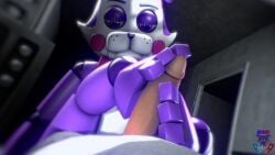 1boy 1boy1girl 1girls animated animatronic anthro big_penis bowtie cat_ears cindy_(fnac) clipping domestic_cat fazbear_fanverse feet feet_on_penis feline female female/male five_nights_at_candy's five_nights_at_freddy's foot_fetish footjob furry huge_penis human human_on_anthro human_on_robot looking_at_viewer looking_back_at_viewer looking_down male male/female male_human/female_anthro male_on_anthro male_pov penis pov purple_body robot rookieanimator210 sound tagme technophilia unseen_male_face video watermark