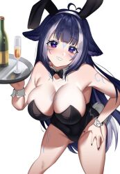 1girls ass big_ass big_breasts blue_hair breast_squish breasts breasts_grab bunny_costume bunny_ears bunny_tail female female_focus female_only indie_virtual_youtuber lulanoon nude nude_female orca_girl purple_eyes purple_hair shylily tagme twitch twitter virtual_youtuber vtuber wrist_cuffs youtube youtuber