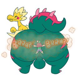 ass balls big_ass dracozolt drawful-s fart fart_cloud fart_fetish female fossil_pokémon male male/female nintendo pokémon_(species) pokemon pokemon_ss