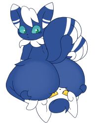 ass big_ass blush bubble_butt drawful-s facesitting feline female femboy hands_on_ass male male/female meowstic nintendo pokémon_(species) pokemon