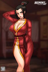 1girls avatar_the_last_airbender azula belmont clothing erect_nipples erect_nipples_under_clothes female female_only fire_nation large_breasts nightgown nipple_piercing panties piercing piercings pose posing princess robe royalty seductive solo