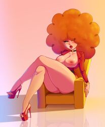 afro ass bubble_butt busty cartoon_network crossed_legs edit female female_focus high_heels hourglass_figure legoman open_toe_shoes powerpuff_girls red_hair roa80h sara_bellum seductive shoes tagme wide_hips