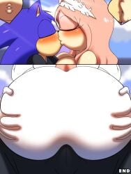 1boy 1girls amy_rose anthro ass ass_grab ass_in_dress big_ass bubble_butt clothing comic couple dress erection erection_under_clothes female hedgehog huge_ass husband husband_and_wife kissing male pink_hair pink_skin sega sonic_(series) sonic_the_hedgehog sonic_the_hedgehog_(series) suit wedding wedding_dress wholesome wife zaviel