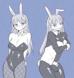 angelica_(library_of_ruina) bunnysuit embarrassed library_of_ruina project_moon tagme