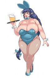 1girls 2017 astraea13 bbw belly belly_bulge blue_hair braided_hair breasts brown_eyes bunny_ears bunnysuit chubby chubby_female cleavage curvaceous curvy female female_focus fishnet_legwear fishnet_stockings fishnets hi_res high_resolution highres hips huge_breasts long_hair pointy_ears solo solo_female solo_focus thick_thighs thighs tummy voluptuous wide_hips