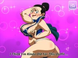 1girls bikini_armor cape chichi chichi's_armor chubby dittochad dragon_ball dragon_ball_z english_text large_ass large_breasts mature mature_female milf