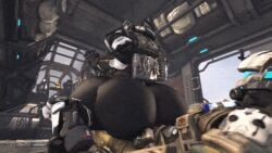 3d 3d_(artwork) anal anal_sex animated ass big_ass big_butt bouncing_ass bubble_ass bubble_butt cowgirl_(disambiguation) cowgirl_position faceless_forefront fat_ass gay loop male/male power_bottom rayhuma robot rough rough_sex sfm spectre_(titanfall) titanfall