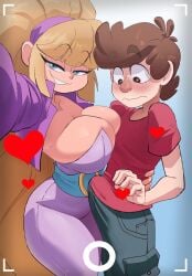 1boy 1boy1girl 1girl 1girls 2020s 2023 aged_up art_trade assertive_female big_breasts big_nose big_penis blonde_female blonde_hair blue_eyes blush boyish_boy breast_press breasts breasts_against_chest breasts_pressed_against_partner brown_eyes bulge bulge_through_clothing busty canon_couple cargo_shorts caucasian_female cleavage clothed clothing color colored coolerinker couple cropped_jacket curvy_female dipper_pines duo embarrassed embarrassed_male erection erection_under_bottomwear eyebrows eyebrows_visible_through_hair eyelashes female_on_male full_color fully_clothed fully_clothed_female fully_clothed_male gravity_falls grey_bottomwear hair hairband heart huge_breasts inker_comics inkershike jacket large_breasts large_penis light-skinned_female light-skinned_male light_blue_eyes light_skin long_hair long_hair_female nervous no_bra nose pacifica_northwest pants penis phone photo pinup pointy_nose ponytail purple_jacket purple_pants purple_shirt red_heart red_shirt red_topwear romantic_couple round_nose scrawny seductive seductive_smile selfie shirt short_hair short_hair_male shorts skinny_male smaller_male smile smug smug_face straight_hair t-shirt teasing thick thick_ass thick_thighs viewfinder waist_belt western_art western_cartoon white_skin