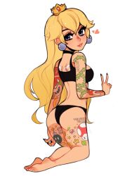 princess peach from mario (series) by rasbii