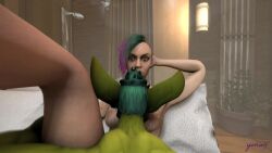 3d animated cyberpunk_2077 female goblin goblin_male human judy_alvarez shorter_than_10_seconds sound tagme video world_of_warcraft yomielf