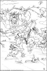 anthro attack cooner feline fur furry lion male male_only muscles nude penis rat rodent tickling tickling_penis