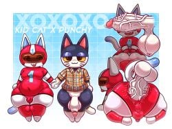 2026 absurd_res anal anal_penetration animal_crossing anthro anthro_on_anthro anthro_penetrated anthro_penetrating anthro_penetrating_anthro balls big_penis black_body black_fur bodily_fluids bottomless bottomless_anthro bottomless_male bulge circumcised clothed clothing digital_drawing_(artwork) digital_media_(artwork) domestic_cat duo english_description felid feline felis feral front_view fur genital_fluids genital_raphe genitals half-closed_eyes hand_holding heart_symbol hi_res humanoid_genitalia humanoid_penis kid_cat_(animal_crossing) kixly leaking_precum male male/male male_penetrating_anthro mammal narrowed_eyes navel_outline nintendo open_mouth overweight overweight_feral overweight_male pattern_clothing pattern_shirt pattern_topwear penetration penetration_through_clothing penile penile_penetration penis penis_in_ass plaid plaid_clothing plaid_shirt plaid_topwear precum punchy_(animal_crossing) raphe_(anatomy) red_clothing red_helmet red_skinsuit saggy_balls scrotal_raphe scrotum_flap sex shirt skinsuit sweat sweatdrop tail text tight_clothing tongue tongue_out topwear vein veiny_penis whiskers white_body white_fur