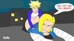 1boy 1girls anal android_18 angry animated artisgreat ass dragon_ball flipaclip rape tagme trunks_briefs video