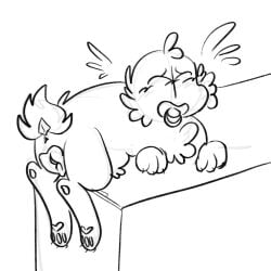 animal_genitalia animal_pussy cub feral fluffy_grunt madness_combat pacifier weirdpuppy