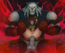 ahe_gao anal anal_sex battle_beast bottomless_female grabbing_legs invincible invincible_(tv_series) pretzel_position questionable_consent rape raped raped_by_enemy raped_by_monster raped_female raped_girl raped_hero raped_heroine raped_superhero raped_superheroine shrinking_rae warblurred