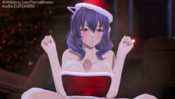 1boy 1girls ao_no_kiseki christmas christmas_clothing christmas_hat ecchiwaffle eiyuu_densetsu female hajimari_no_kiseki hat headwear lazyprocrastinator light-skinned_female light-skinned_male light_skin long_hair male male/female misuzugon outercourse paizuri paizuri_under_clothes purple_eyes purple_hair rixia_mao santa_hat tagme the_legend_of_heroes video zero_no_kiseki