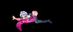 animated clothed_sex doggy_style female gif glasses hiou_kaede invisible_male m.u.g.e.n pixel_art rape sex side_view sprite vanguard_princess white_hair