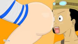 1boy 1girls animated artisgreat ass big_ass comedy flipaclip nami_(one_piece) nose one_piece tagme usopp video wet_pussy