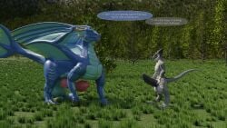 3d_(artwork) a3person anthro ball_size_difference balls balls_expansion big_balls big_penis bonzaipalmtree comparing competition dialogue digital_media_(artwork) dragon drash duo expansion feral genital_expansion genitals hi_res huge_balls huge_penis hyper hyper_balls hyper_genitalia hyper_penis knot knotted_penis male mythological_creature mythological_scalie mythology outside penile_spines penis penis_expansion penis_size_difference scalie sequence size_difference zai_(bonzaipalmtree)