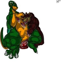 2girls anthro color cunnilingus female fisting kraid krina licking metroid multi_eye multi_genitalia multi_pussy multiple_girls mushi oral pussy tongue what yuri