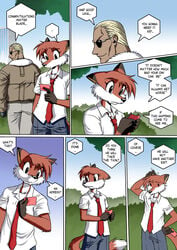 anthro canine chochi comic fox fur furry human lovely_pets male mike_blade